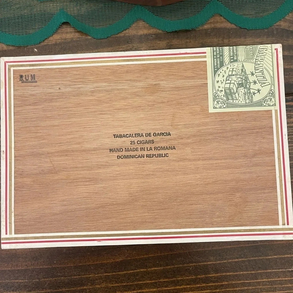 White and Red Storage Box with Decorative Emblem